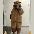 Miniatyrbillede 2 af 5: Voksen Capybara Cosplay Kostume Onesie Natkjole Tegneserie Pyjamas M