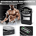 Pikkukuva 4 / 5: Kätevoiman mittauslaite, 396 lbs/180 kg digitaalinen käsikahvan voiman mittauslaite USB LCD-näyttö