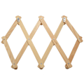 Miniatyrbild 1 av 5: Dragspelsvägghängare 10 Krokar 2-pack Naturträ Utfällbar Dragspelsklädhängare Hängare 2 P