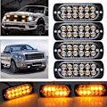 Miniatyrbillede 1 af 8: Super Lys Gul 12-LED 12-24V 36W Bil Lastbil Advarselslys Nød Bygning Vandtæt Blinkende Beacon Advarsels Strobe Kofanger Grill Baglygte Wor 12 LED Yellow