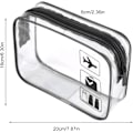 Miniatyrbillede 3 af 6: Klar Rejse Toilettaske, TSA Godkendt, Quart Størrelse, Klar Flytaske, Klar Kosmetiktaske til Væsker, Klar Brusebadstaske, Klar Sikkerhedstaske Sort black 1pc