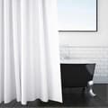 Vit 180x220cm Enfärgad Extra Lång Duschdraperityg för Badrum