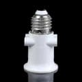AC 100-240V E27 Lampefatningsadapter med EU-stik White 1pc