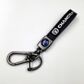 Miniatyrbillede 1 af 5: Personlig Metal Bil Nøglering med Logo - Læder Nøglering til Mænd Uden Logo Sort Labrador Uden Logo Sort Lab Uden logo sort lab No logo black label Silver Hardware