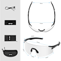 Pikkukuva 6 / 6: NRC Photochromic Pyöräilylasit Miesten Pyöräilylasit MTB Pyöräily Urheilu Aurinkolasit Polkupyörälasit Ulkoilulasit Gafas Ciclismo Type 7 Type 7 photochromic-1lens