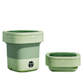Miniatyrbillede 1 af 5: Bærbar Vaskemaskine, 11L 2-i-1 Foldbar Vaskemaskine og Tørretumbler green