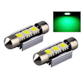 Miniatyrbillede 1 af 4: C5W Canbus 36mm Grønne LED floodlights SV8.5 festoon 2 stk. 8 8 36mm Gröna 2-pack