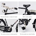 Miniatyrbillede 9 af 10: Retro cykel modelkit, miniature metal ornament til kunst samling, legetøj til børn - Perfet Black (DIY)