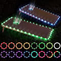 LED Cornhole-lampor, fjärrkontroll Cornhole Board Edge och Ring LED L-