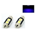 Miniatyrbillede 1 af 6: C5W Canbus 31mm Blå LED Floodlights SV8.5 8 8 31mm Blåa 2-pack