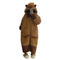 Miniatyrbillede 1 af 5: Voksen Capybara Cosplay Kostume Onesie Natkjole Tegneserie Pyjamas L