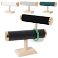 Miniatyrbillede 4 af 10: Armbåndsdisplay Stand Ur HVIDT LÆDER LÆDER Hvid White leather-leather