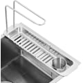 Miniatyrbilde 1 av 7: Oppvaskstativ i rustfritt stål, oppvaskstativ for vask, utvidbart svampholder, kjøkkenvask