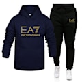 Pikkukuva 1 / 6: Miesten treenisetti hupparilla, pitkähihainen huppari collegepaita takki + lenkkeilyhousut treenihousut asu taskuilla B 3XL 3XL B