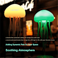 Miniatyrbillede 5 af 9: Jellyflow Lampe, Genopladelig Flydende Vandmandslampe, LED Bærbar RGB Gradient Vandmandslampe Stemmestyring