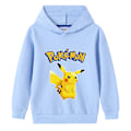 Miniatyrbillede 5 af 6: Tegneserie Pikachu Langærmet Hættetrøje til Børn Sweatshirt Sort Black 140cm