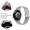 Miniatyrbild 5 av 5: För Huawei Watch GT 5 46mm Klockarmband Tre Pärlor Rostfritt Stål Ersättningsarmband [DB] Black