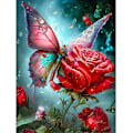 Miniatyrbillede 1 af 5: 5D Butterfly Diamantmaleri 30x40 cm, DIY Rose Maleri Broderi Diamantmaleri Komplett