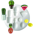 Miniatyrbild 1 av 2: Silikonform för att göra 5 dekorativa miniatyrer på exotiskt tema: små kaktusar, citron, vattenmelon och ananas
