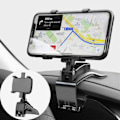 Miniatyrbillede 1 af 5: Biltelefonholder 360 Graders Rotation, Instrumentbræt Mobilholder til GPS og 4-7 Tommer Smartphones (Sort)