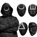 Miniatyrbillede 1 af 3: Squid Game Cosplay Maske Firkant Cirkel Trekant Halloween Maske Manager
