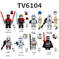 Miniatyrbillede 1 af 5: 8 stk./sæt Star Wars Serie Byggeklodser Minifigurer Legetøj Darth Maul Obi-wan Rey Samling Actionfigurer Legetøj Børn Fans Samlerobjekter Gave[GL]