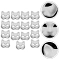 Miniatyrbild 3 av 3: 15 st vita dekorativa målningsbara masker halvmasker kattmasker Halloweenfest blankt papper enfärgade (YJD)