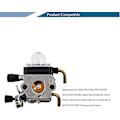 Miniatyrbilde 3 av 3: Forgasser Erstatning for Stihl Fs38 Fs45 Fs46 Fs55 Km55 Fs85 Trimmer med Luft Drivstoff Filter Pakning.Pa