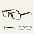 Miniatyrbillede 2 af 5: Sorte læsebriller fra firmaet, god værdi, 4 par designer briller til mænd og kvinder RRRR92-2 +3.00 sort Brown Tortoiseshell +3.00 Magnification