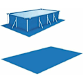 Miniatyrbild 1 av 4: TS-Pool Matta Rektangel, Golvmatta för Fyrkantig Pool, Rektangulär Golvmatta för Pool, Vikbar Golvduk för Ram Pool, p