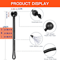Miniatyrbilde 5 av 7: 50 stk. Bungee-kuler, svart presenning-snøre, UV-bestandig, med elastisk snor for presenninger, presenninger, stropper, telt, stenger og ledninger BLACK WHITE(10CM)