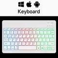 Miniatyrbild 1 av 6: Trådlösa Bluetooth Tangentbord För Android Ios Windows Mini Bakgrundsbelysning Tangentbord För Apple Xiaomi Samsung Tablet Tangentbord Och Musa white Japanese and English