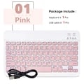 Miniatyrbild 1 av 6: Mini Trådlös Tangentbord Bluetooth Tangentbord För Ipad Telefon Tablet Bärbar Bluetooth Tangentbord Och Mus För Samsung Xiaomi Androidname pink-no mouse