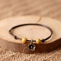 Pikkukuva 11 / 11: Qingge Jingdezhen Keramiikkahelmi Rannekoru Anklet Parhaan Ystävän Boheemi Retro Ensimmäinen Lehti Korut Koju Crack Glaze Light Green