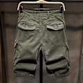 Pikkukuva 3 / 5: Työvaatteet Shortsit Miehet Kesä Löysät Viidennet Housut Monitasku Toiminto Sport Pirate Shortsit Muotibrändi Casual Sho Miesten Muoti Khaki XL