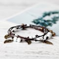 Pikkukuva 6 / 9: Qingge Jingdezhen Konstnärliga Mori Style Etnisk Style Bell Leaf Retro Vävda Multi-Layer Keramic Armband Kvinna Drunk Imperial Concubine