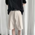 Miniatyrbillede 4 af 7: Trendige Kostymebukser i koreansk stil - Sommer, tynne, unge, casual, korte bukser for menn - Nyheter 2024 Black XL