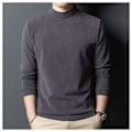 Miniatyrbild 6 av 8: Develvet Halv Turtleneck Base Tröja Mäns Dubbelsida Plus Lång Ärm T-Shirt Trend Vinter Sträck Varm Under Kläder Brown XL