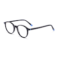 Pikkukuva 8 / 8: Uusi Retro Rice Nail Optiset Lasit Kehys Korkealaatuinen Sense Pyöreä Kehys Tavalliset Lasit Aste Myopia Tasaiset Lasit Kehys Tukku C1 Bright Black Frame/Red Toe Plank Material Frame