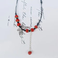 Miniatyrbild 3 av 11: Qingge Handgjord Etnisk Tröja Kedja Mode Retro Lång Halsband Keramisk Multi-Layer Långa Konstnär Simple Spot Green