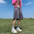 Miniatyrbillede 9 af 9: American High Street High-End Casual Shorts, Mænds Sommermode Mærke, Tunge Løse Straight-Ben Sport Fem-Punktsbukser Green M