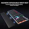 Miniatyrbillede 5 af 6: Aula F2088 Mekanisk Gaming Tastatur Anti-Ghosting 104 Brun Blå Switch Blandet Baggrundsbelysning Tastatur Til Spil Bærbar Computer 108 blue switch English layout
