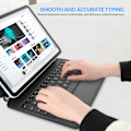 Pikkukuva 4 / 6: Rii Hl128 Magic Tangentbordsfodral För Ipad Pro 11 2018-2022 Ipad Air 5 Air 4 Bakgrundsbelysning Tangentbord Smart T Omslaget English