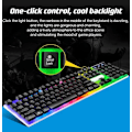 Miniatyrbillede 2 af 6: Usb Kablet Tangentbordsmus Sæt 104 Tangenter Baggrundsbelysning Gaming Tangentbordsspilmus Til Bærbar Computer Computer Black