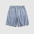 Miniatyrbillede 2 af 5: Amerikanske High Street Lyseblå Denim Shorts Mænds Elastiske Snøre Fritid Femte Bukser Sommer Tynde Mænds Lige Ben Bukser S Light Blue XXL