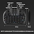 Miniatyrbild 6 av 6: I8 Mini Trådlös Tangentbord 2.4G Handhållna Touch Classic Svart Franska Spanska Ryska Flygmus Spel Tangentbord För Android Tv Box Pc-Datorn Portuguese Lithium Version