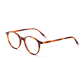 Pikkukuva 6 / 8: Uusi Retro Rice Nail Optiset Lasit Kehys Korkealaatuinen Sense Pyöreä Kehys Tavalliset Lasit Aste Myopia Tasaiset Lasit Kehys Tukku C1 Bright Black Frame/Red Toe Plank Material Frame