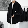 Miniatyrbillede 3 af 5: Vaffel Langærmet Skjorte Herre Efterår Og Vinter Japansk Trendy Arbejdstøj Skjorte Fløjl Vatteret Løs Plus Size Manchesterjakke Khaki XL