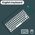 Miniatyrbild 1 av 6: Trådlös Tangentbord För Apple Xiaomi Huawei Samsung Bluetooth Mus För Ios Android Windows System Runda Tangentkapslar Stora Batterier English set