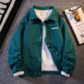 Pikkukuva 3 / 5: Paksu Rock Miesten Muoti Brändi Talvi Löysä Japanilainen Style Handsom Overalls Takki Lapel Baseball Uniform Pitkähihainen Paidan Syksy Ja Talvi Creamy-White XXL
